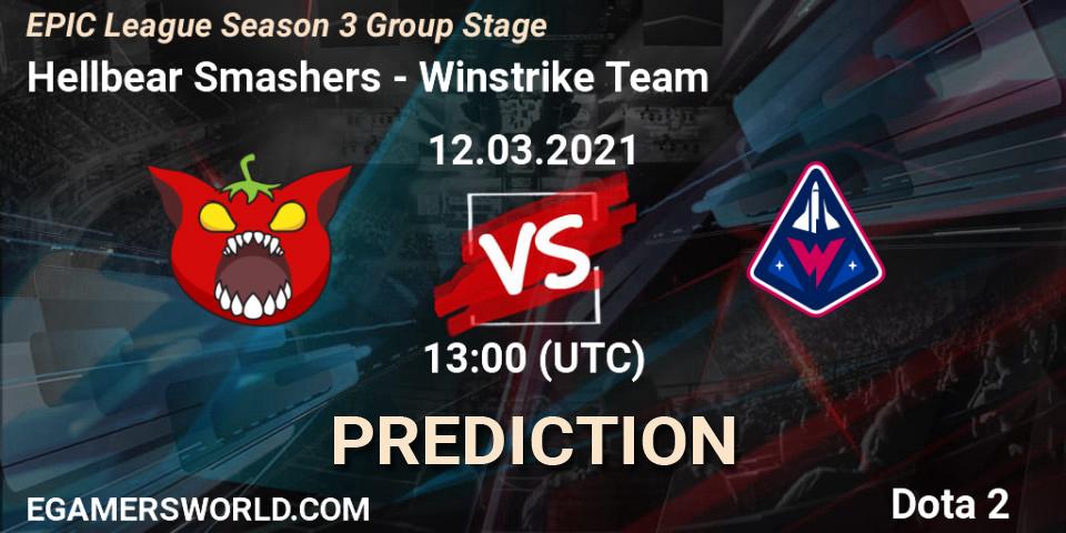 Hellbear Smashers vs Winstrike Team: Match Prediction. 12.03.21, Dota 2, EPIC League Season 3 Group Stage