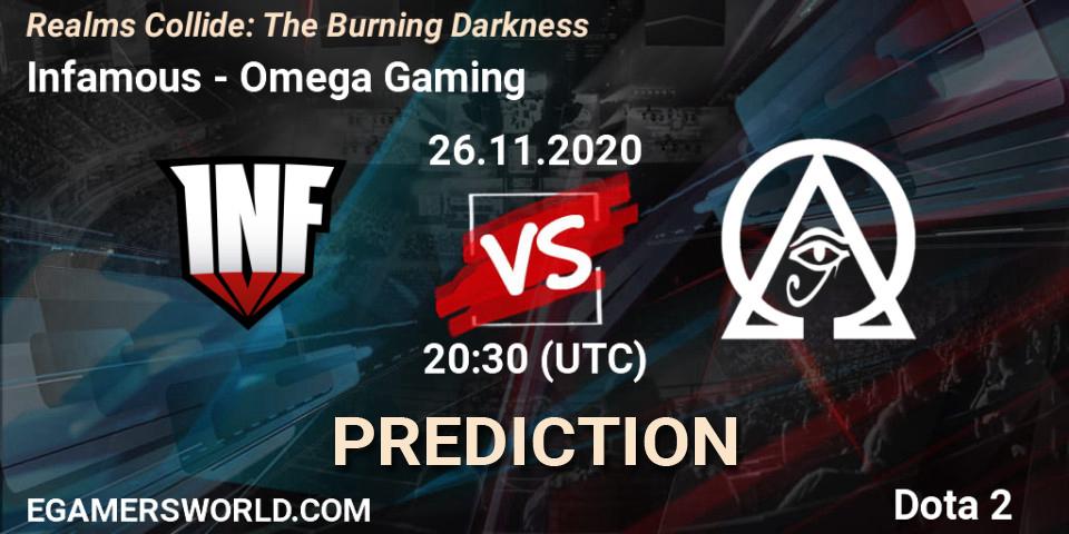 Infamous vs Omega Gaming: Match Prediction. 26.11.20, Dota 2, Realms Collide: The Burning Darkness
