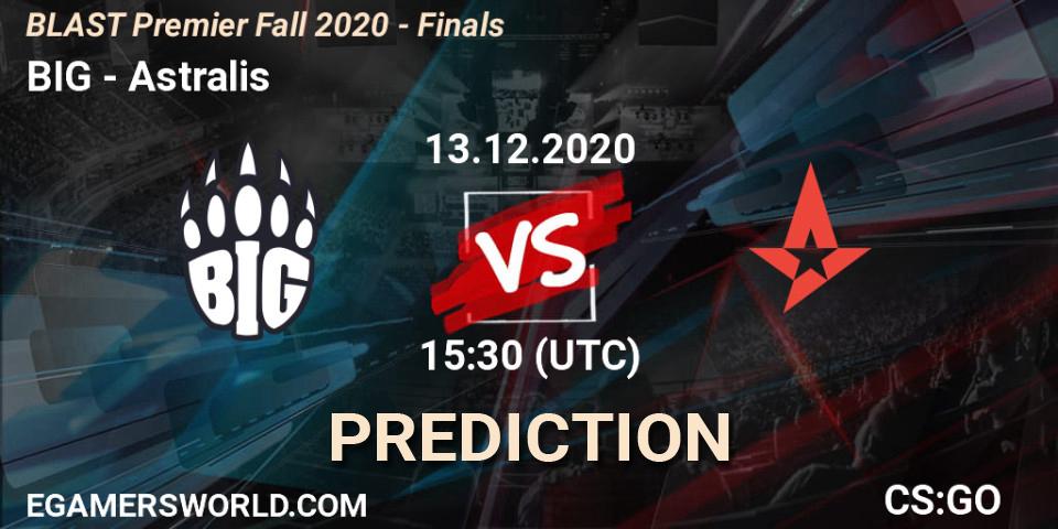 BIG vs Astralis: Match Prediction. 13.12.20, CS2 (CS:GO), BLAST Premier Fall 2020 - Finals