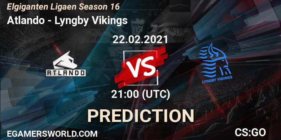 Atlando vs Lyngby Vikings: Match Prediction. 22.02.2021 at 21:00, Counter-Strike (CS2), Elgiganten Ligaen Season 16