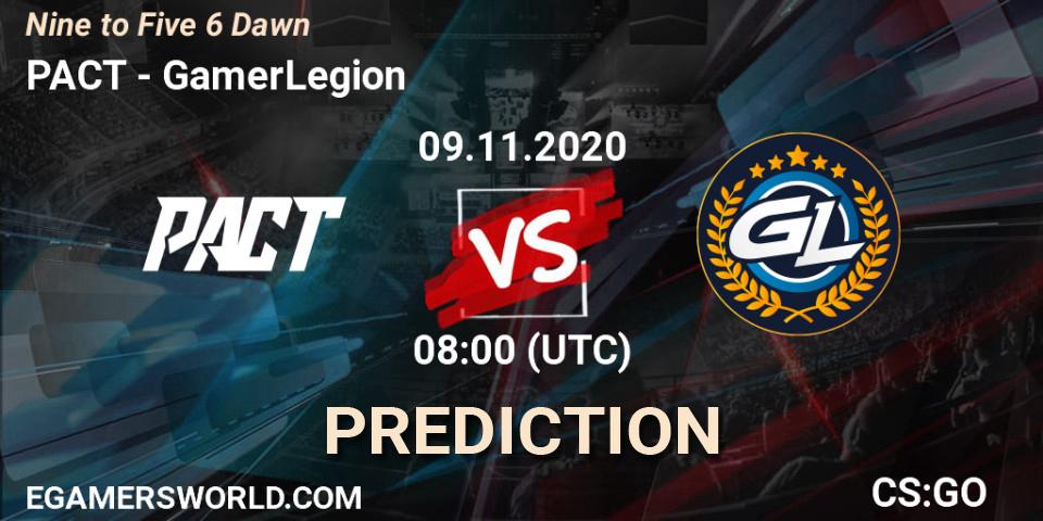PACT vs GamerLegion: Match Prediction. 09.11.2020 at 08:00, Counter-Strike (CS2), Nine to Five 6 Dawn
