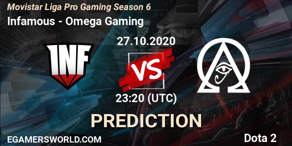 Infamous vs Omega Gaming: Match Prediction. 27.10.20, Dota 2, Movistar Liga Pro Gaming Season 6