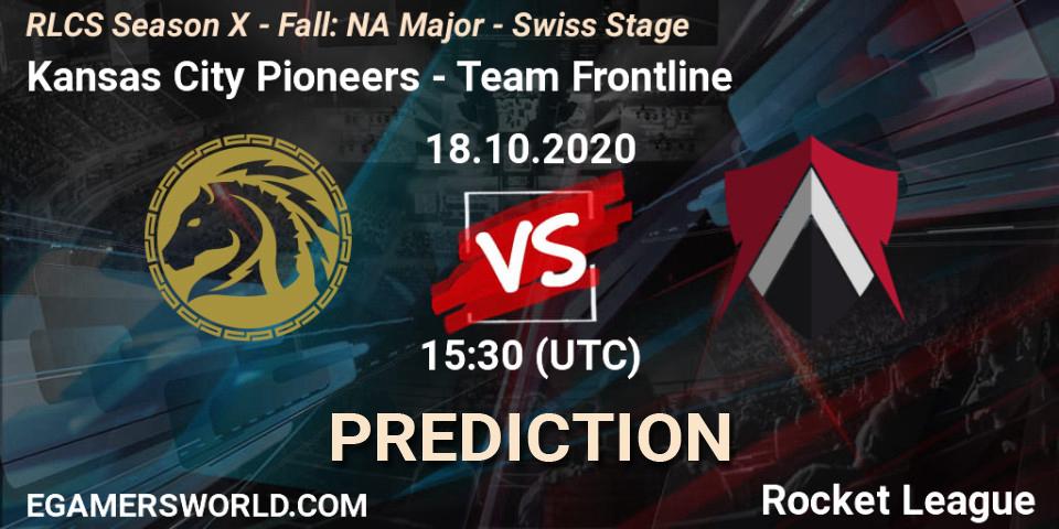 Kansas City Pioneers vs Team Frontline: Match Prediction. 18.10.2020 at 15:30, Rocket League, RLCS Season X - Fall: NA Major - Swiss Stage