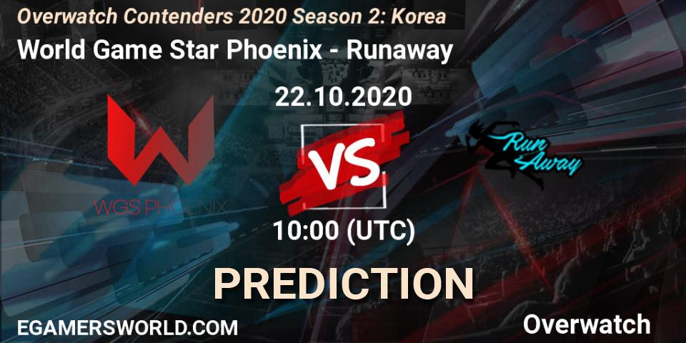 World Game Star Phoenix vs Runaway: Match Prediction. 22.10.20, Overwatch, Overwatch Contenders 2020 Season 2: Korea