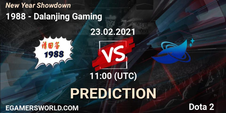 请回答1988 vs Dalanjing Gaming: Match Prediction. 23.02.2021 at 11:10, Dota 2, New Year Showdown