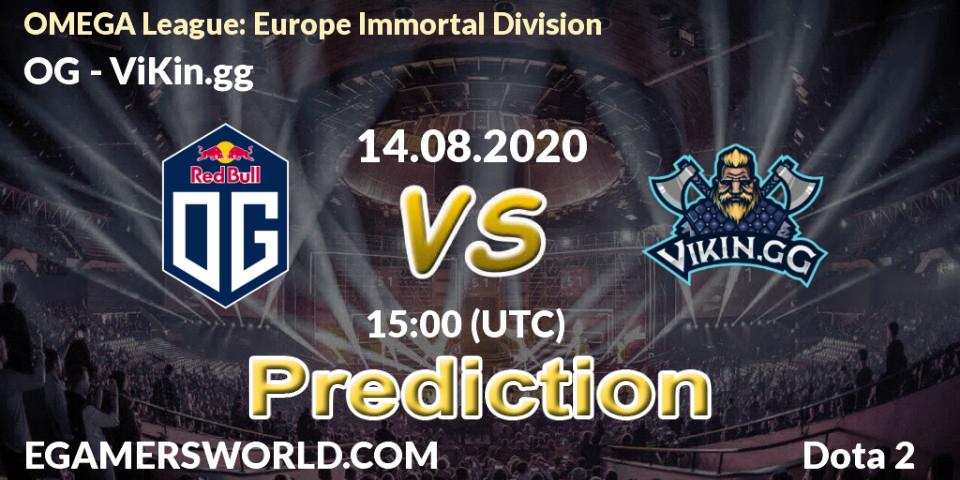 OG vs ViKin.gg: Match Prediction. 14.08.2020 at 15:25, Dota 2, OMEGA League: Europe Immortal Division