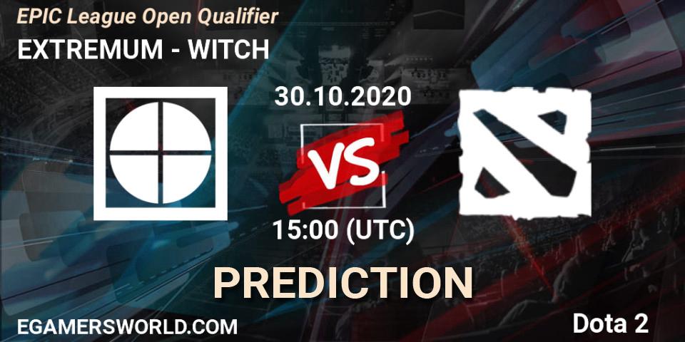 EXTREMUM vs WITCH: Match Prediction. 30.10.2020 at 15:06, Dota 2, EPIC League Open Qualifier