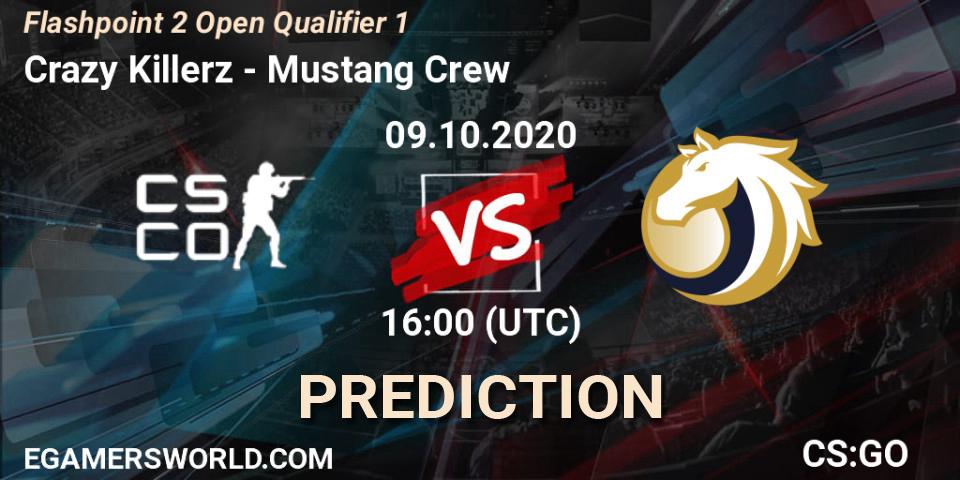 Crazy Killerz vs Mustang Crew: Match Prediction. 09.10.2020 at 16:00, Counter-Strike (CS2), Flashpoint 2 Open Qualifier 1