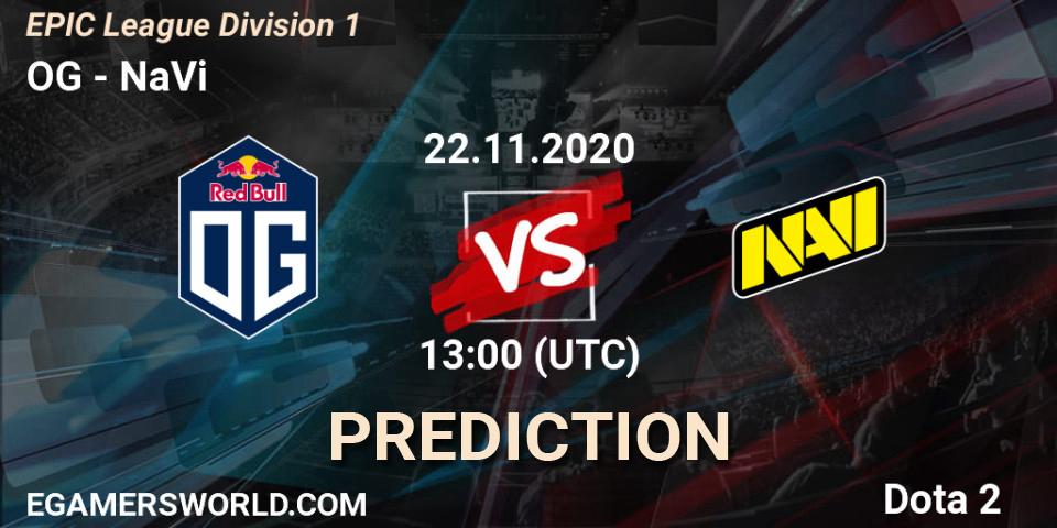 OG vs NaVi: Match Prediction. 22.11.2020 at 12:59, Dota 2, EPIC League Division 1