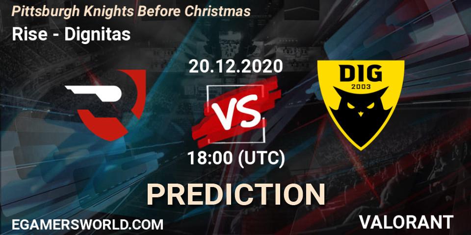 Rise vs Dignitas: Match Prediction. 20.12.2020 at 18:00, VALORANT, Pittsburgh Knights Before Christmas