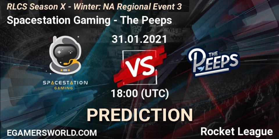 Spacestation Gaming vs The Peeps: Match Prediction. 31.01.2021 at 18:00, Rocket League, RLCS Season X - Winter: NA Regional Event 3