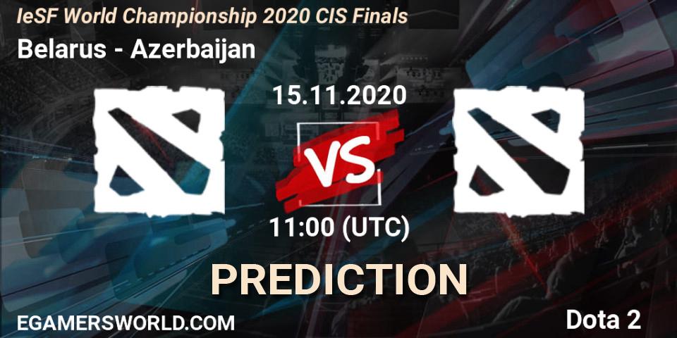 Belarus vs Azerbaijan: Match Prediction. 15.11.2020 at 10:44, Dota 2, IeSF World Championship 2020 CIS Finals