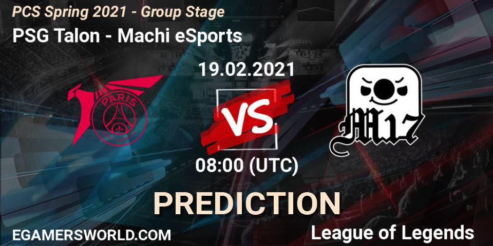 PSG Talon vs Machi eSports: Match Prediction. 19.02.2021 at 08:00, LoL, PCS Spring 2021 - Group Stage