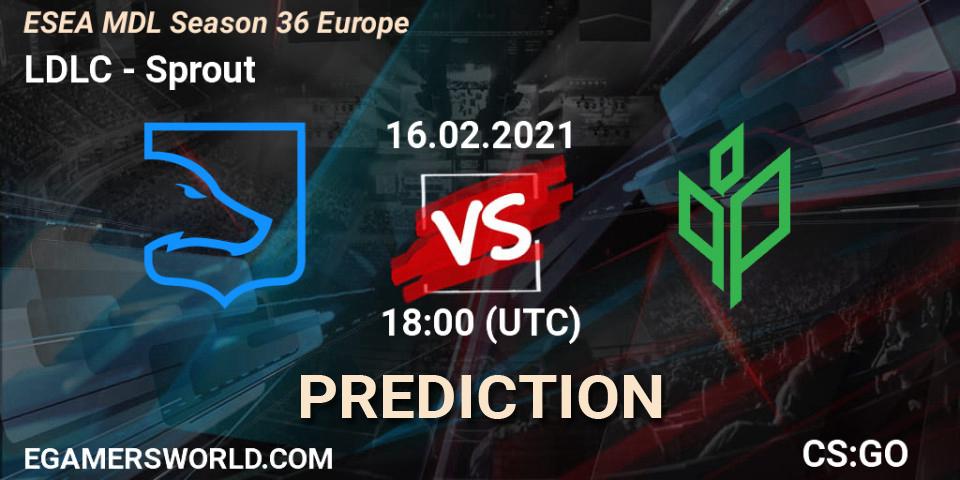 LDLC vs Sprout: Match Prediction. 16.02.2021 at 18:05, Counter-Strike (CS2), MDL ESEA Season 36: Europe - Premier division