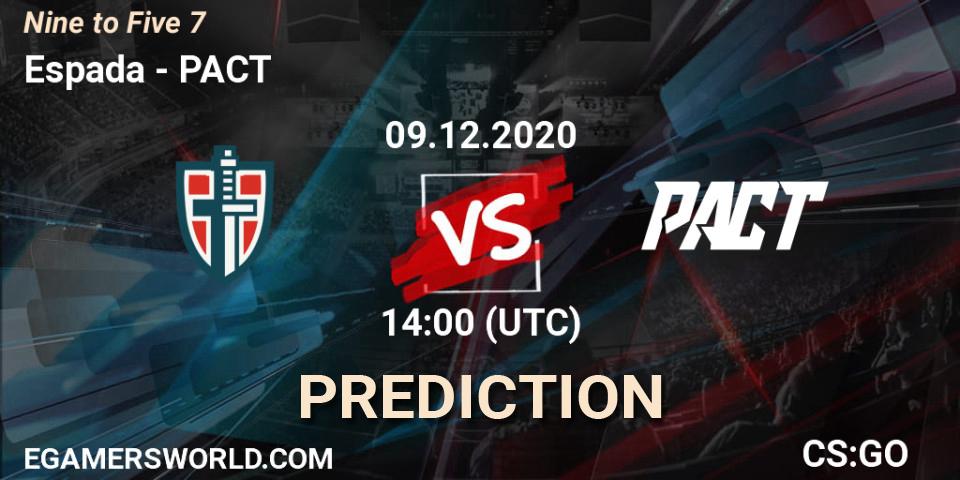 Espada vs PACT: Match Prediction. 09.12.20, CS2 (CS:GO), Nine to Five 7