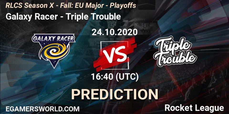 Galaxy Racer vs Triple Trouble: Match Prediction. 24.10.2020 at 16:30, Rocket League, RLCS Season X - Fall: EU Major - Playoffs