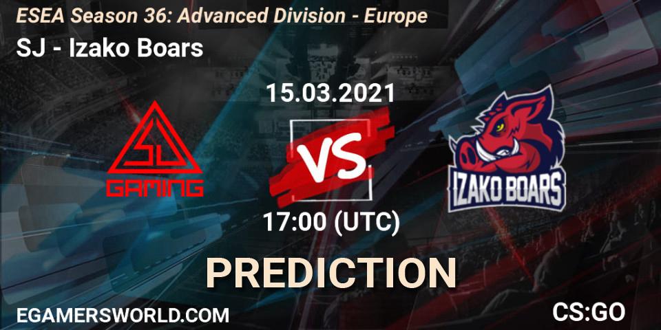 SJ vs Izako Boars: Match Prediction. 15.03.21, CS2 (CS:GO), ESEA Season 36: Europe - Advanced Division