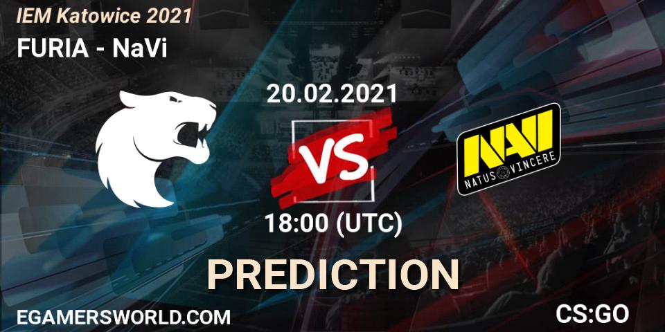 FURIA vs NaVi: Match Prediction. 20.02.2021 at 18:25, Counter-Strike (CS2), IEM Katowice 2021