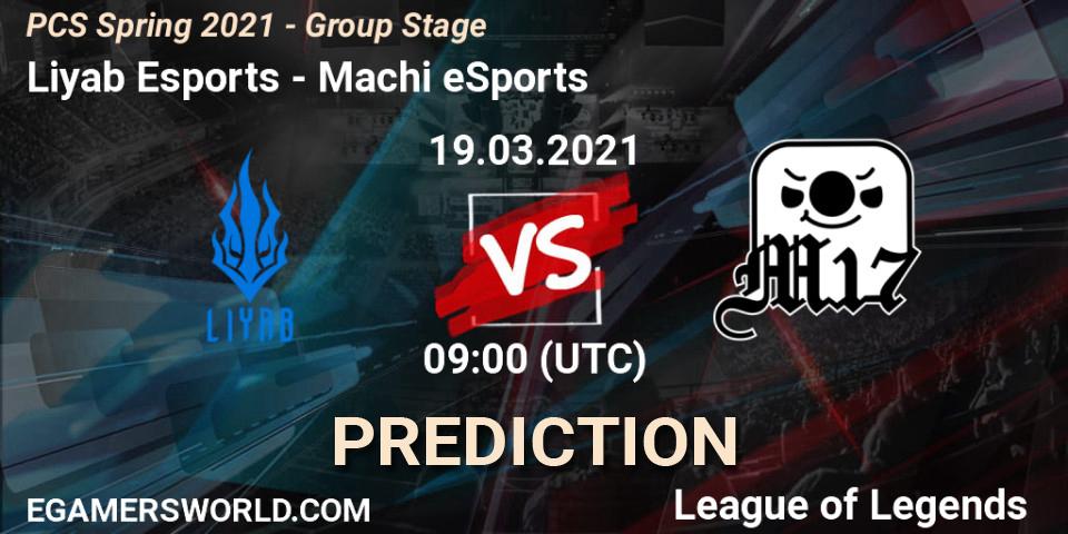 Liyab Esports vs Machi eSports: Match Prediction. 19.03.2021 at 09:00, LoL, PCS Spring 2021 - Group Stage