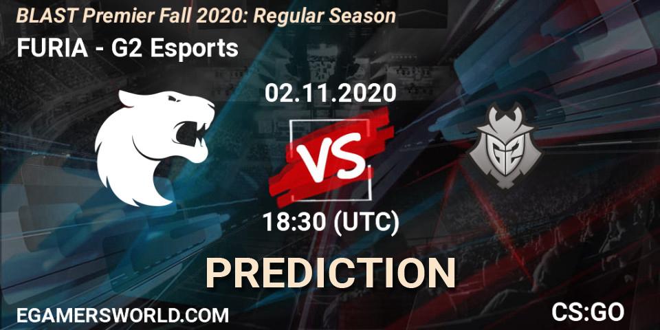 FURIA vs G2 Esports: Match Prediction. 02.11.2020 at 21:30, Counter-Strike (CS2), BLAST Premier Fall 2020: Regular Season