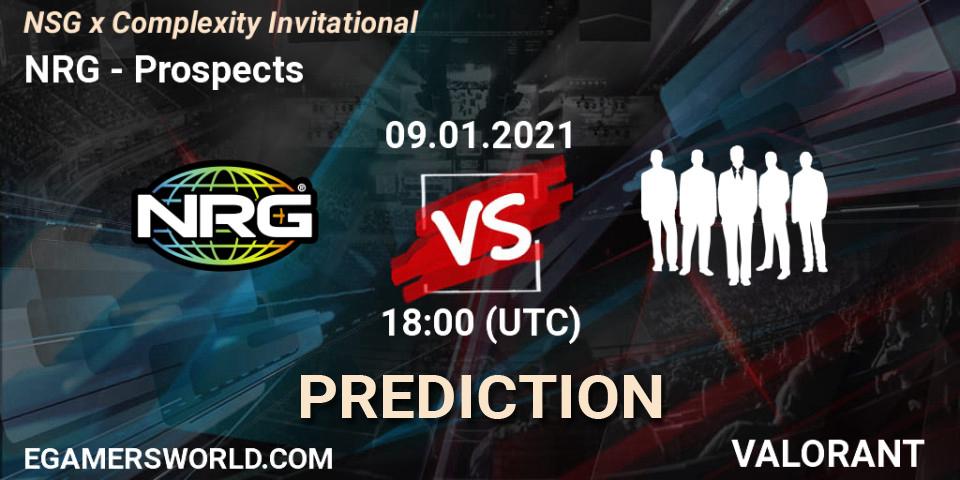 NRG vs Prospects: Match Prediction. 09.01.2021 at 21:00, VALORANT, NSG x Complexity Invitational