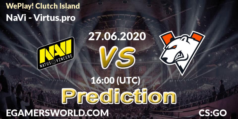 NaVi vs Virtus.pro: Match Prediction. 27.06.2020 at 16:00, Counter-Strike (CS2), WePlay! Clutch Island
