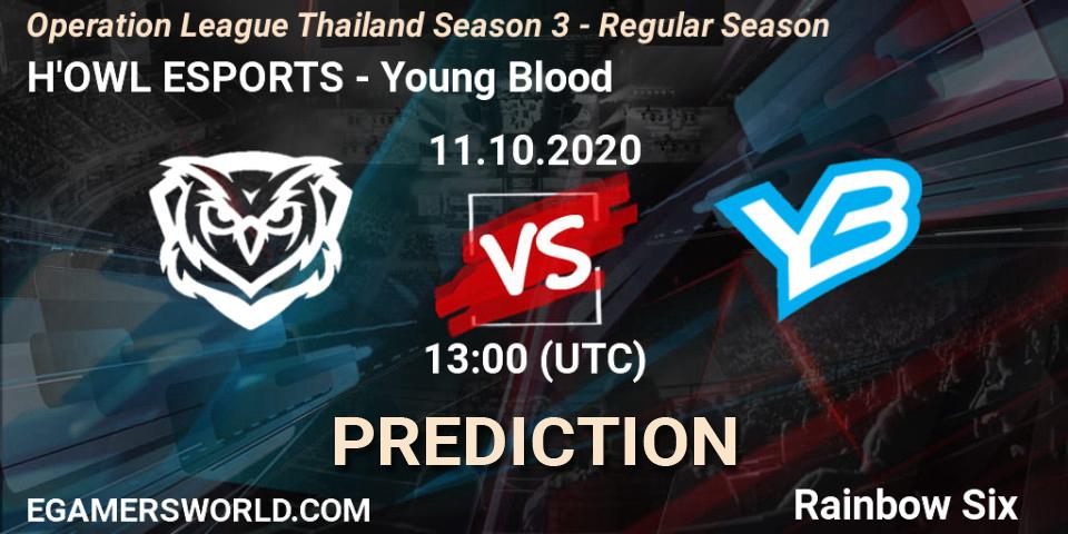H'OWL ESPORTS vs Young Blood: Match Prediction. 11.10.2020 at 13:00, Rainbow Six, Operation League Thailand Season 3 - Regular Season