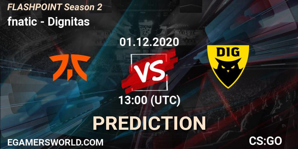 fnatic vs Dignitas: Match Prediction. 01.12.2020 at 14:00, Counter-Strike (CS2), Flashpoint Season 2