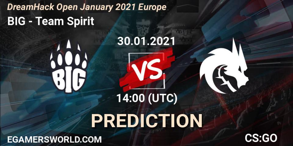 BIG vs Team Spirit: Match Prediction. 30.01.21, CS2 (CS:GO), DreamHack Open January 2021 Europe