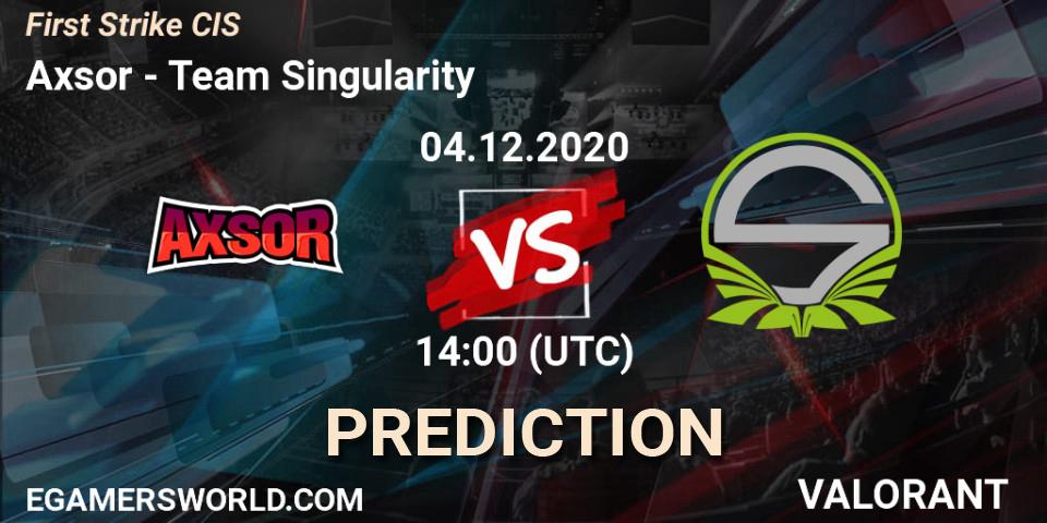 Axsor vs Team Singularity: Match Prediction. 04.12.20, VALORANT, First Strike CIS