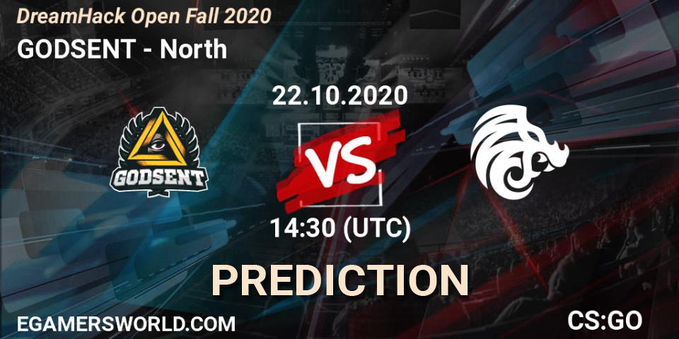 GODSENT vs North: Match Prediction. 22.10.2020 at 14:30, Counter-Strike (CS2), DreamHack Open Fall 2020