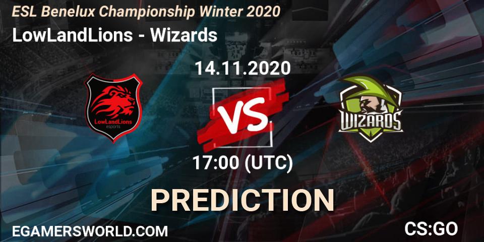 LowLandLions vs Wizards: Match Prediction. 14.11.2020 at 17:05, Counter-Strike (CS2), ESL Benelux Championship Winter 2020