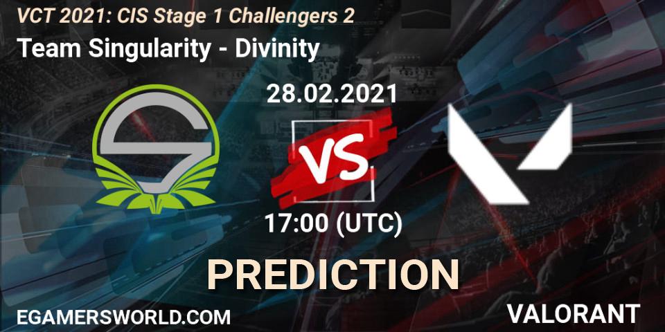 Team Singularity vs Divinity: Match Prediction. 28.02.2021 at 17:00, VALORANT, VCT 2021: CIS Stage 1 Challengers 2