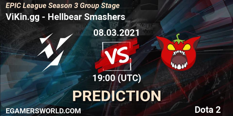 ViKin.gg vs Hellbear Smashers: Match Prediction. 08.03.2021 at 21:05, Dota 2, EPIC League Season 3 Group Stage
