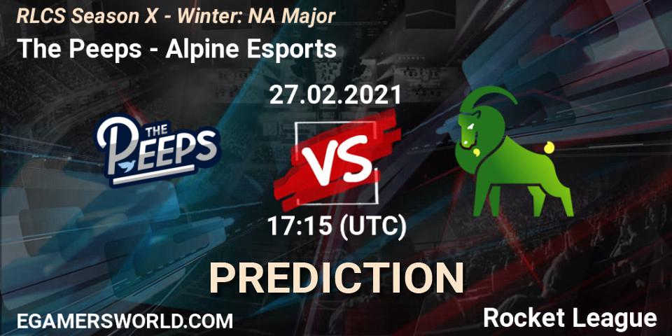 The Peeps vs Alpine Esports: Match Prediction. 27.02.21, Rocket League, RLCS Season X - Winter: NA Major