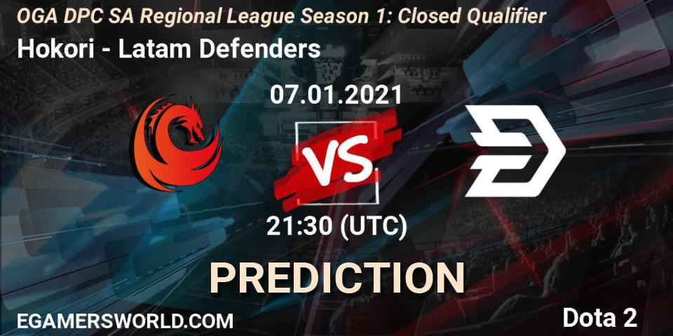 Hokori vs Latam Defenders: Match Prediction. 07.01.2021 at 21:30, Dota 2, DPC 2021: Season 1 - South America Closed Qualifier
