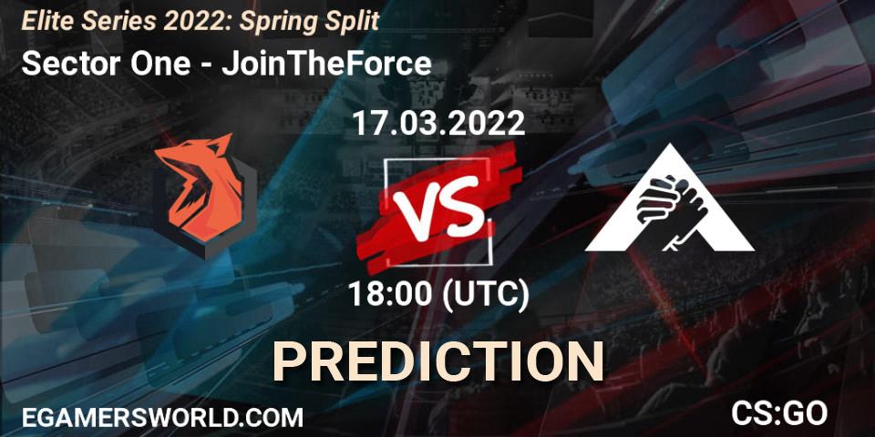 Sector One vs JoinTheForce: Match Prediction. 17.03.2022 at 18:00, Counter-Strike (CS2), Elite Series 2022: Spring Split