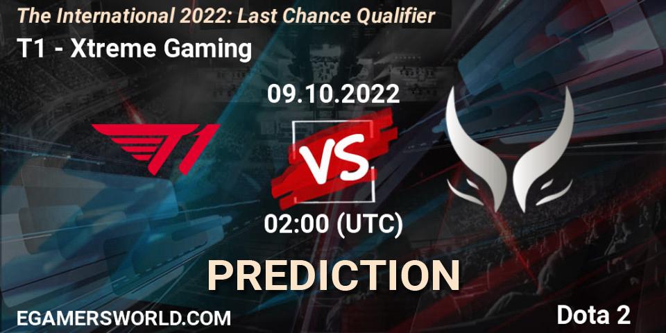 T1 vs Xtreme Gaming: Match Prediction. 09.10.22, Dota 2, The International 2022: Last Chance Qualifier