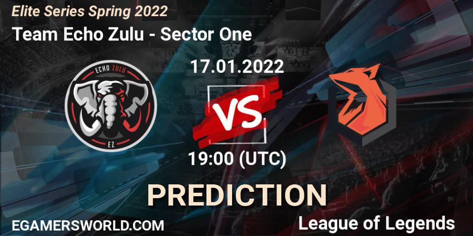 Team Echo Zulu vs Sector One: Match Prediction. 17.01.2022 at 19:00, LoL, Elite Series Spring 2022