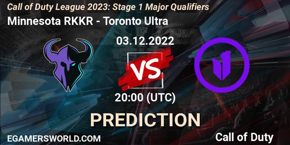 Minnesota RØKKR vs Toronto Ultra: Match Prediction. 03.12.2022 at 20:00, Call of Duty, Call of Duty League 2023: Stage 1 Major Qualifiers