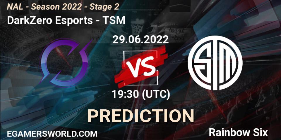 DarkZero Esports vs TSM: Match Prediction. 29.06.22, Rainbow Six, NAL - Season 2022 - Stage 2