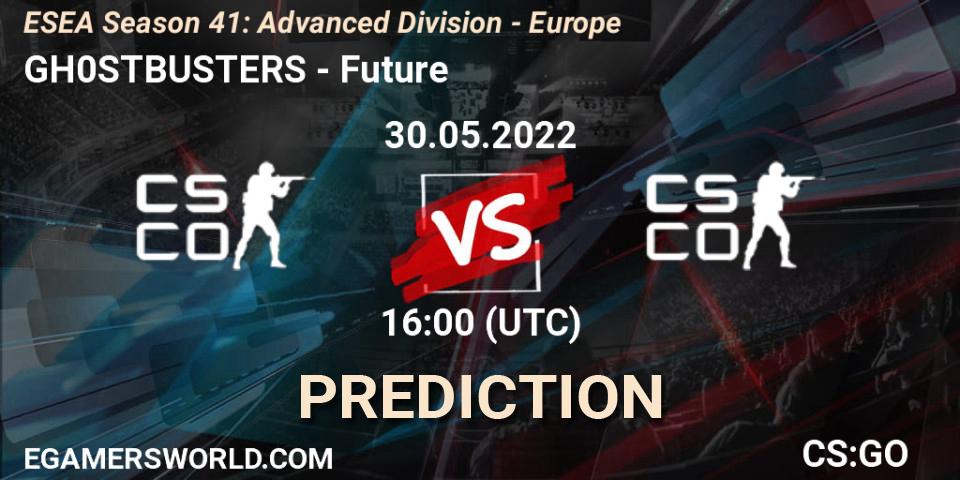 GH0STBUSTERS vs Future: Match Prediction. 30.05.2022 at 16:00, Counter-Strike (CS2), ESEA Season 41: Advanced Division - Europe