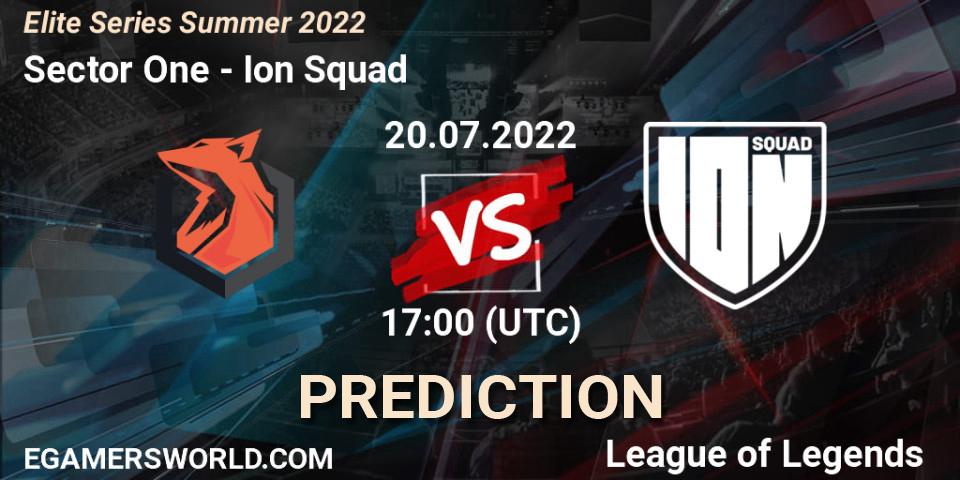 Sector One vs Ion Squad: Match Prediction. 20.07.2022 at 17:00, LoL, Elite Series Summer 2022