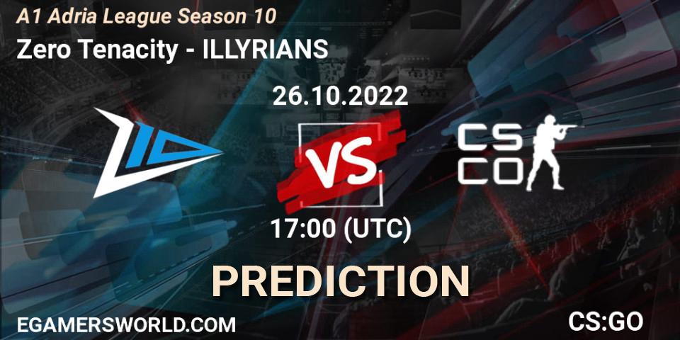 Zero Tenacity vs ILLYRIANS: Match Prediction. 26.10.2022 at 17:00, Counter-Strike (CS2), A1 Adria League Season 10