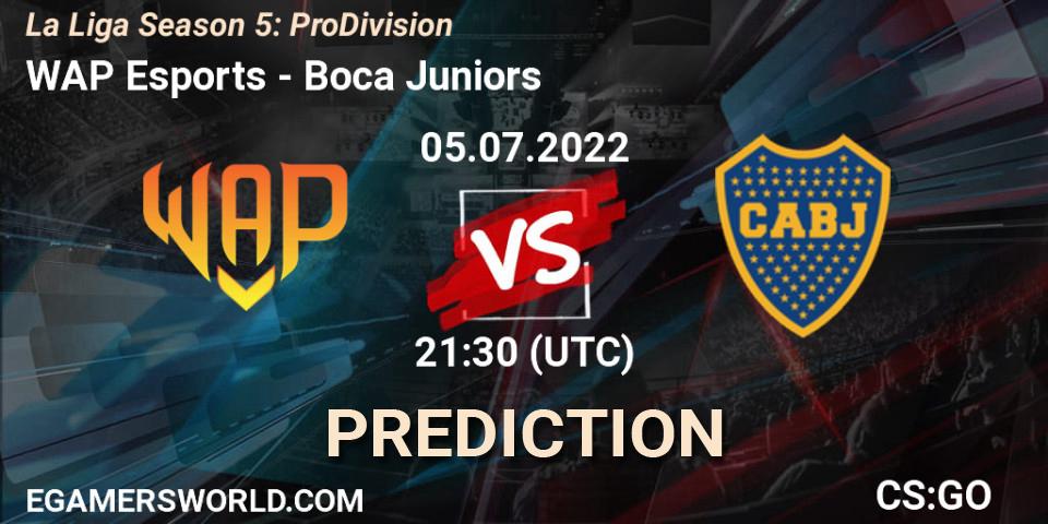 WAP Esports vs Boca Juniors: Match Prediction. 05.07.2022 at 21:30, Counter-Strike (CS2), La Liga Season 5: Pro Division