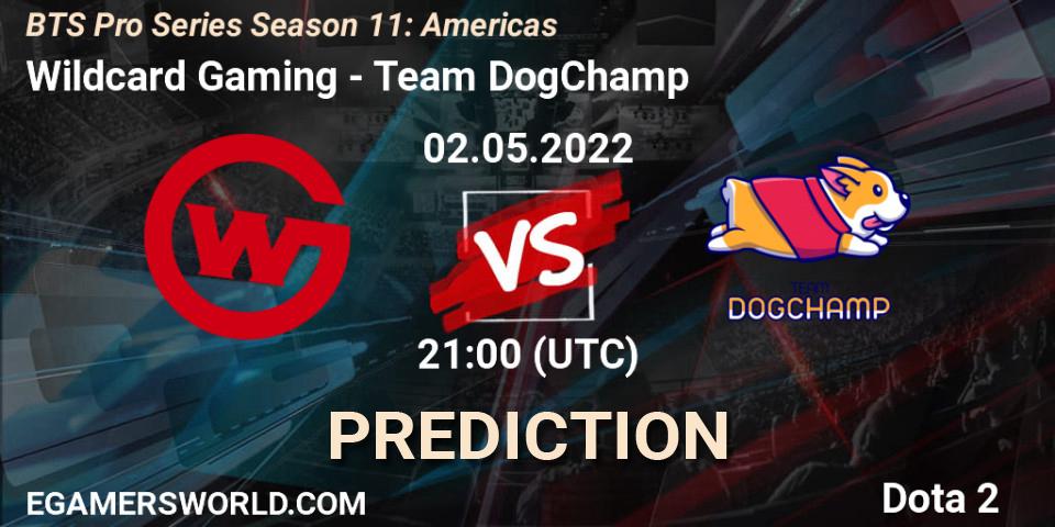 Wildcard Gaming vs Team DogChamp: Match Prediction. 07.05.2022 at 02:00, Dota 2, BTS Pro Series Season 11: Americas