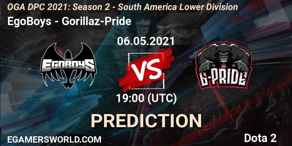 EgoBoys vs Gorillaz-Pride: Match Prediction. 06.05.21, Dota 2, OGA DPC 2021: Season 2 - South America Lower Division 