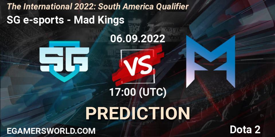 SG e-sports vs Mad Kings: Match Prediction. 06.09.2022 at 16:47, Dota 2, The International 2022: South America Qualifier