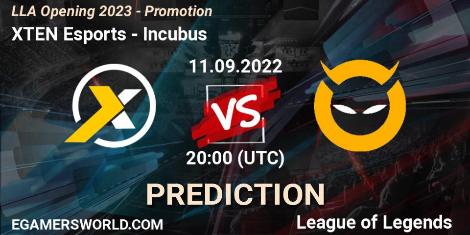 XTEN Esports vs Incubus: Match Prediction. 10.09.22, LoL, LLA Opening 2023 - Promotion