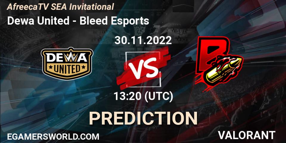 Dewa United vs Bleed Esports: Match Prediction. 30.11.22, VALORANT, AfreecaTV SEA Invitational